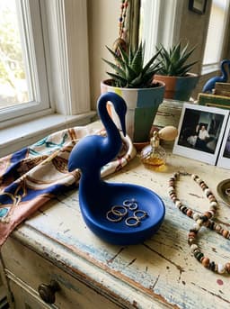 Flamingo Jewelry Dish and Ring Holder 3d model