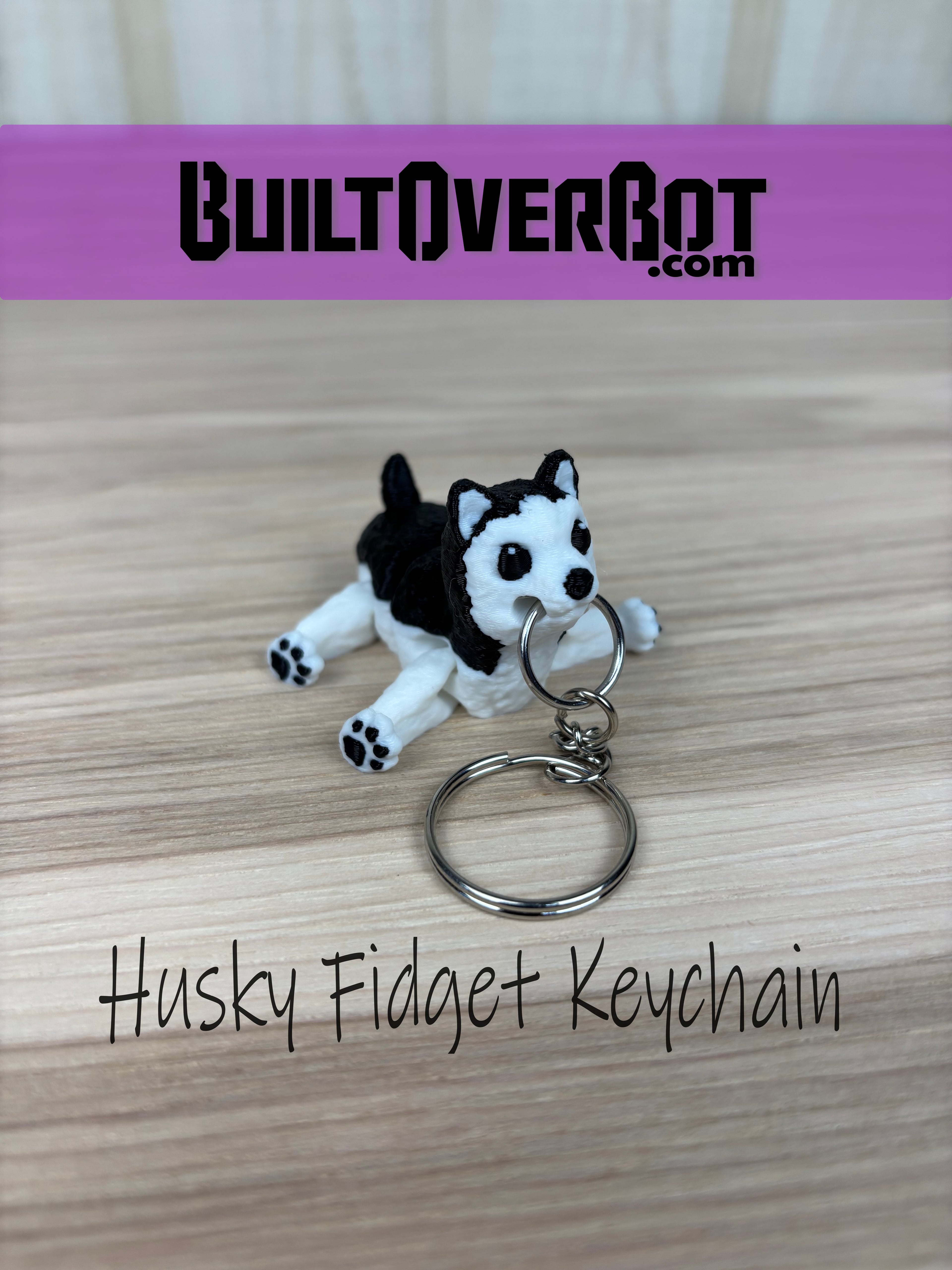 Husky Fidget Keychain 3d model