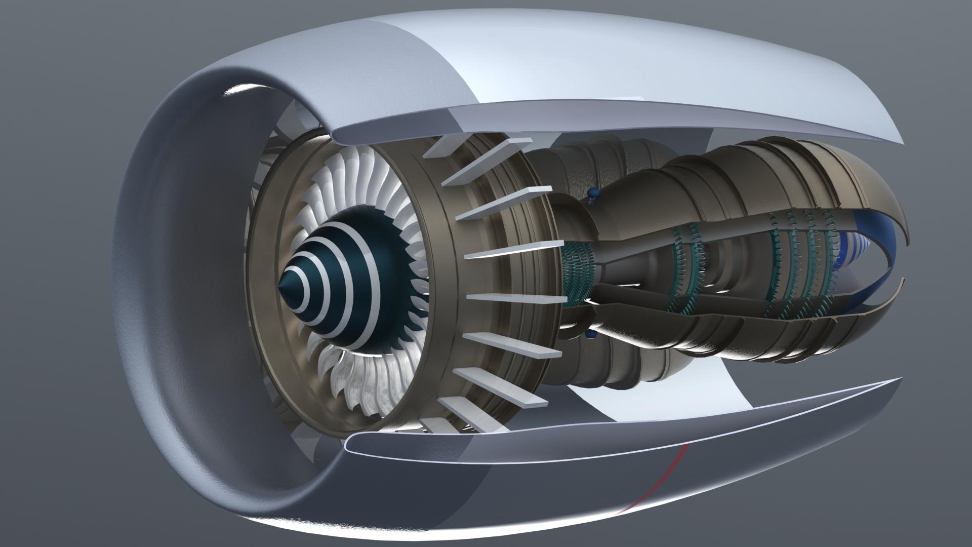 Printable Jet Engine Model 3d model
