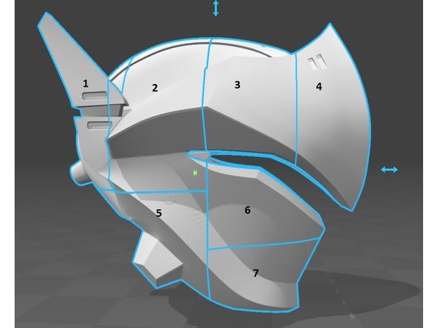 Genji Helmet (Overwatch) 3d model