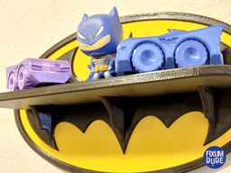 Batman Yellow Oval Bat Symbol Shelf 3d model