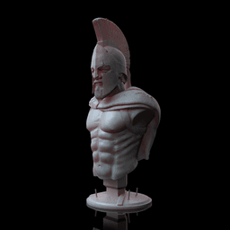 Battle Leonidas Bust - 300 3d model
