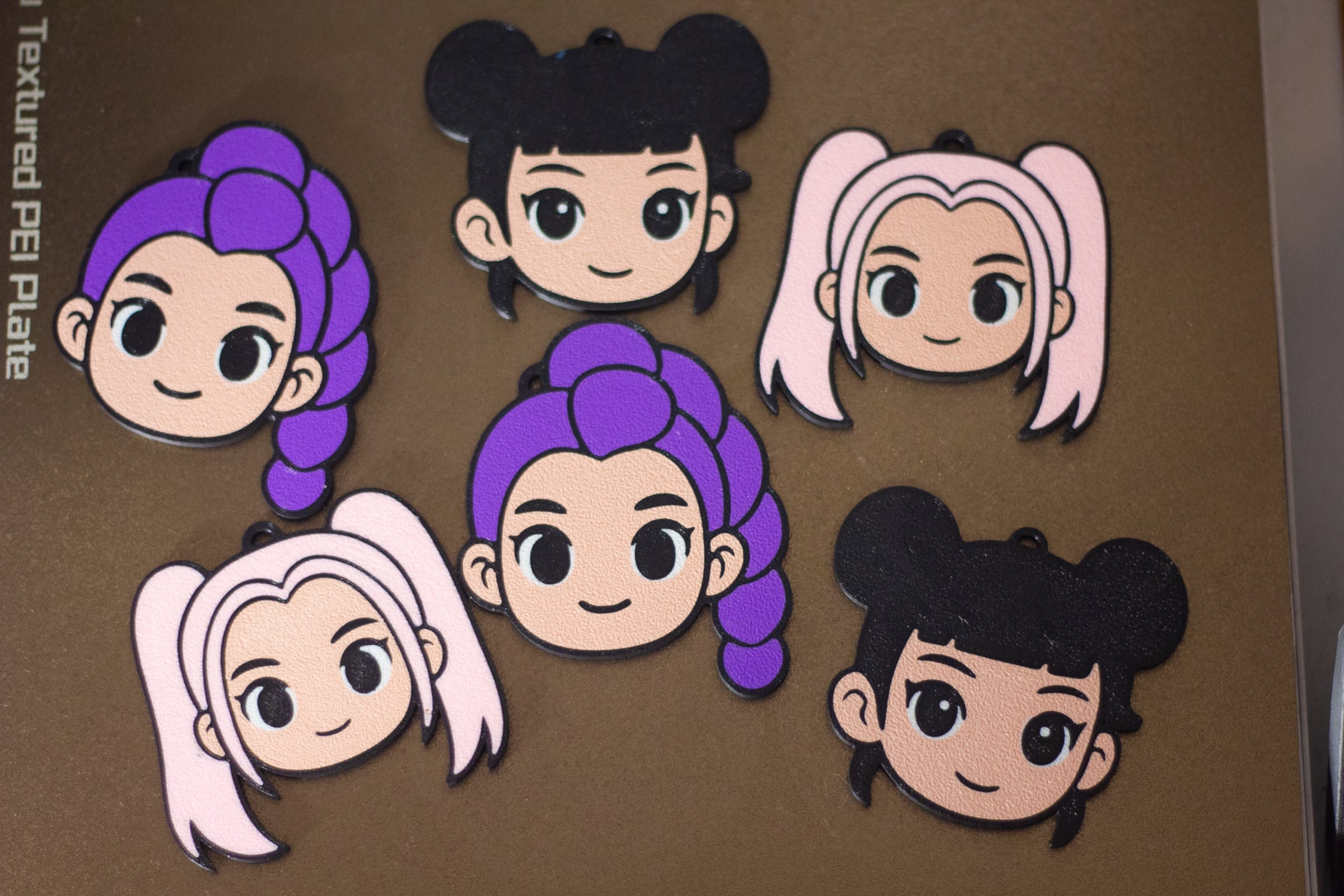 Huntrix KPop Demon Hunters Keychains 3d model