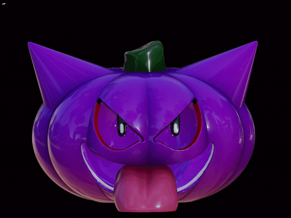 Gengar pumpkin 3d model