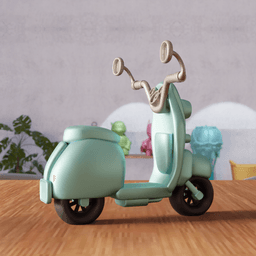 Stylized Classic Scooter 3d model