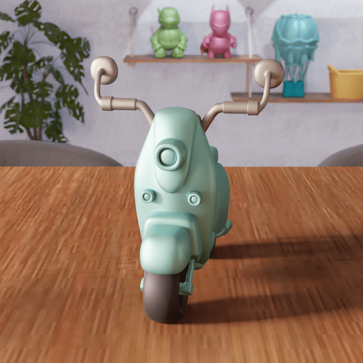 Stylized Classic Scooter 3d model