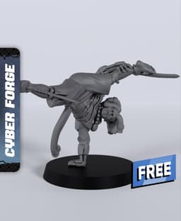 Louva-a-Deus - With Free Cyberpunk - Sci-Fi Gift Ideas for RPG and Wargamers 3d model