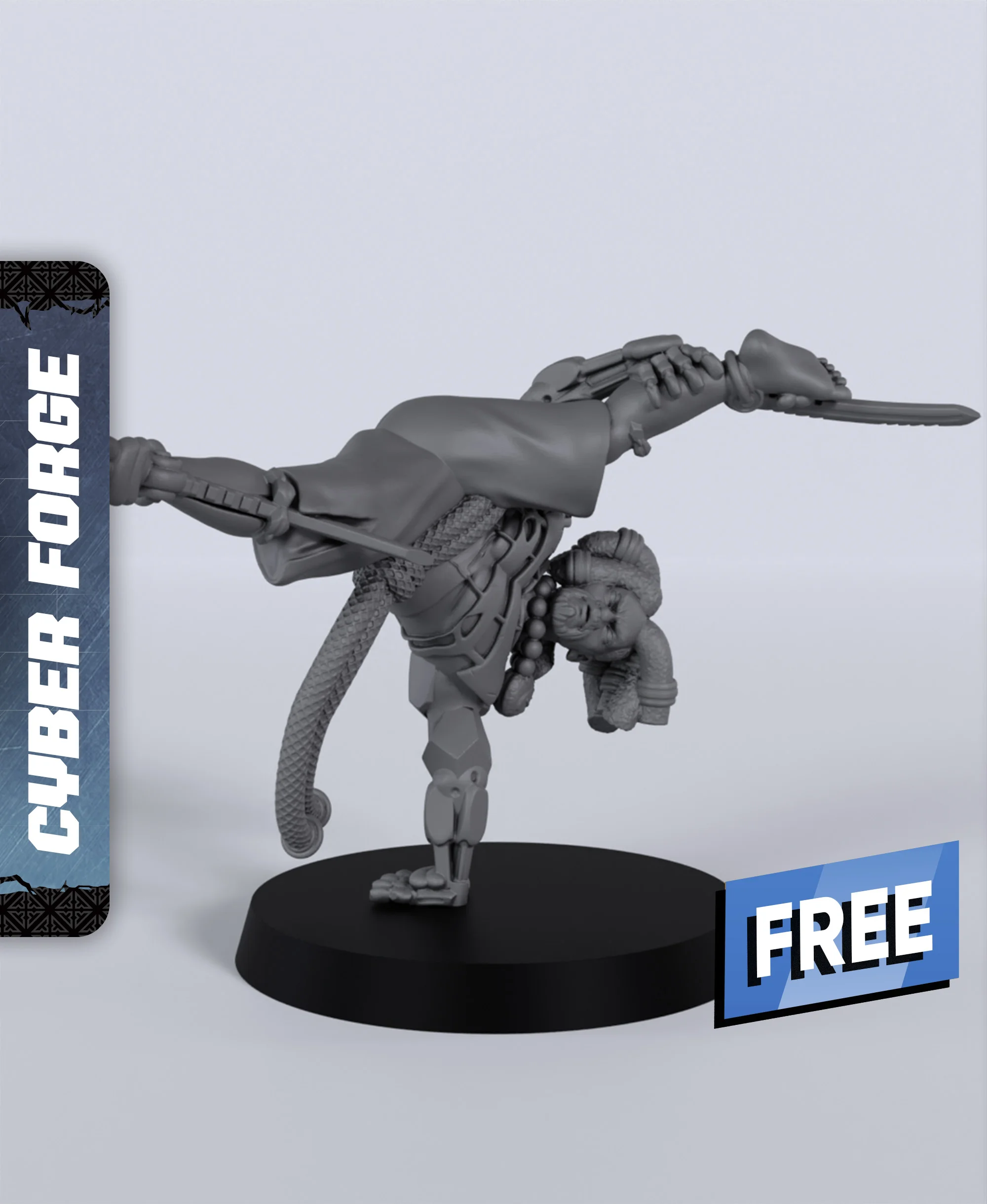 Louva-a-Deus - With Free Cyberpunk - Sci-Fi Gift Ideas for RPG and Wargamers 3d model