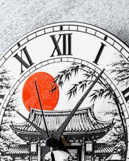 Red Moon Temple Clock 3d model