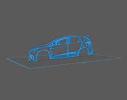 Ford - Focus RS Wall Art 3d model