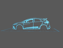 Ford - Focus RS Wall Art 3d model
