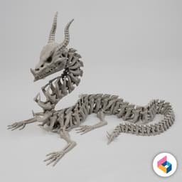 Posable Dragon Skeleton 3d model