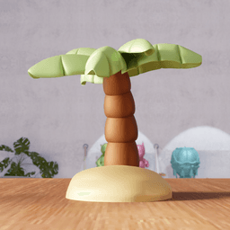 Palm Tree Decor - Tropical Mini Tree Home Accent 3d model