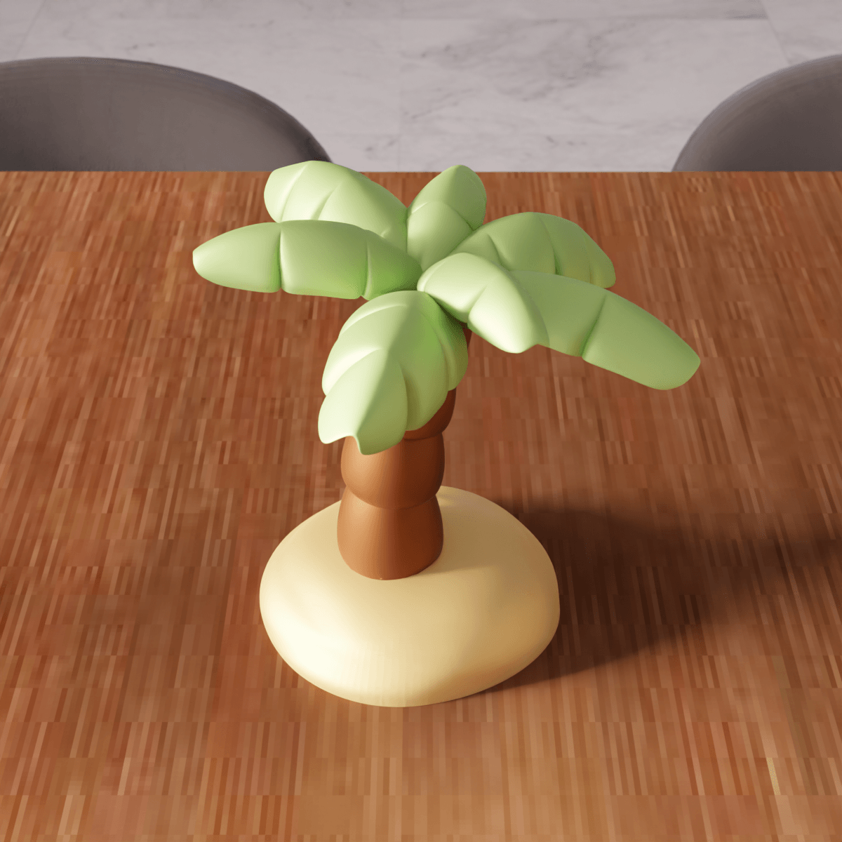Palm Tree Decor - Tropical Mini Tree Home Accent 3d model