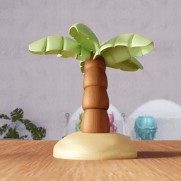 Palm Tree Decor - Tropical Mini Tree Home Accent 3d model