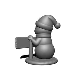 The snowman is holding a sign 3d model