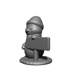 The snowman is holding a sign 3d model