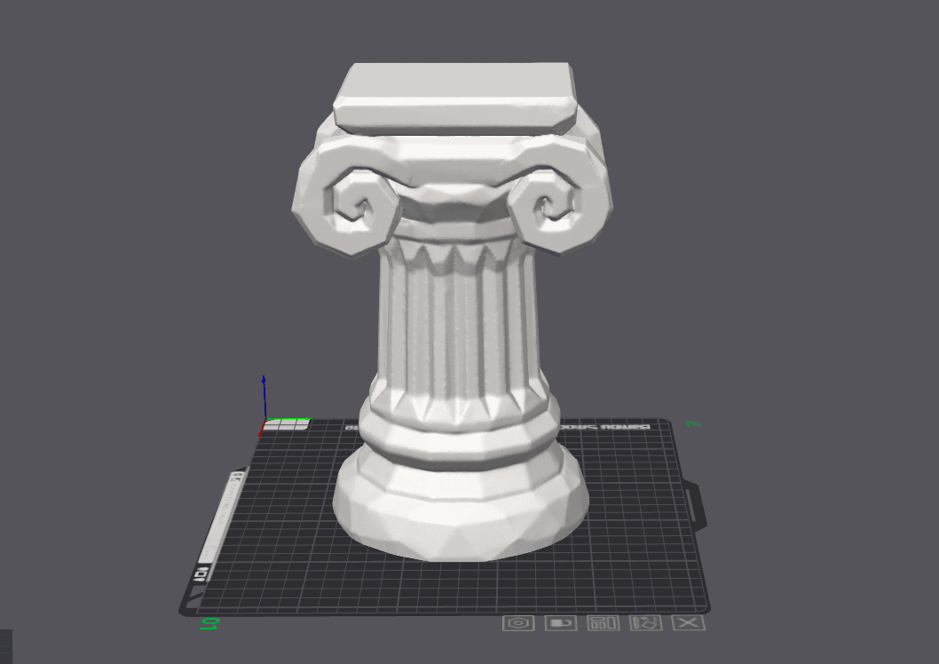 Greek Display Pedestal Column Stand 3d model