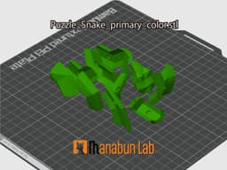 Low Poly Snake Magnet Puzzle (No supports, no AMS) 3d model