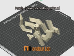 Low Poly Snake Magnet Puzzle (No supports, no AMS) 3d model