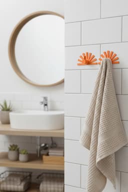Multi-Purpose Wall Hook – Bathroom, Kitchen & Door Back Hangers – 3D Printable STL Files 3d model