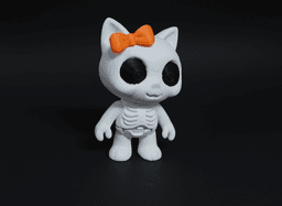 Articulated Kitty Ghost + Mini Flexi and Magnet 3d model