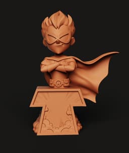 Boy Wonder Hero Bust | Teen Titans Robin Statue | Comic Book Superhero Miniature | Multicolor Justic 3d model