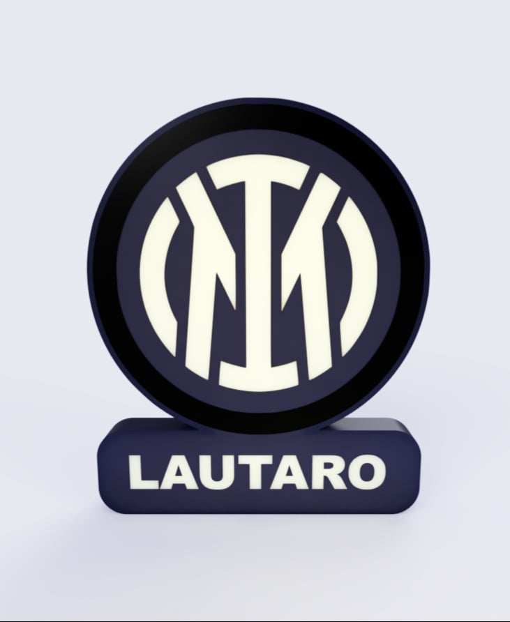 Inter Milan Sign - LED Strip Compatible 3d model