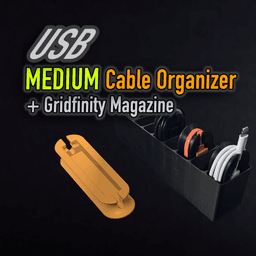 USB Cable Storage LARGE 120mm 3d model