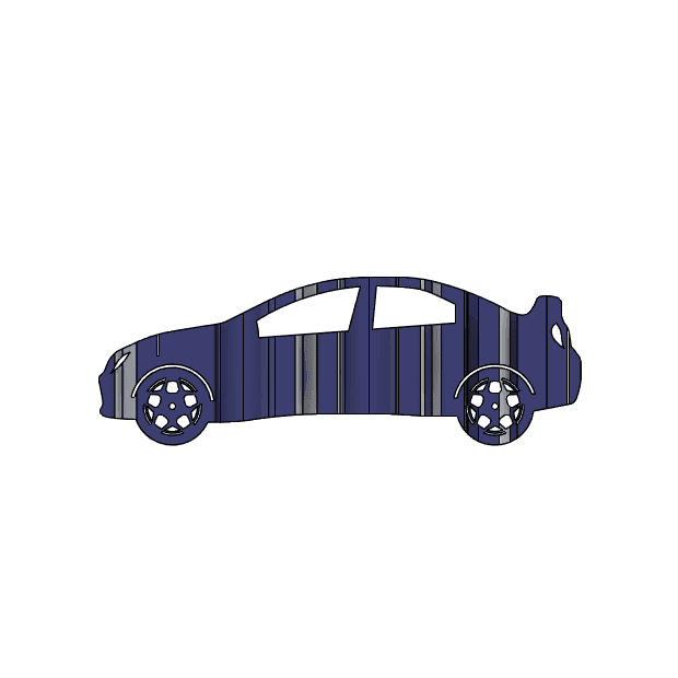 Dodge Neon SRT 4 3D Car Flip Art Desk Display 3d model