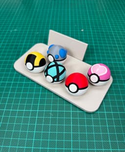 Gacha Machine Pokeball Display Trays 3d model