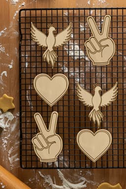 Set Cookie Cutter, Biscuit Cutter 3d model
