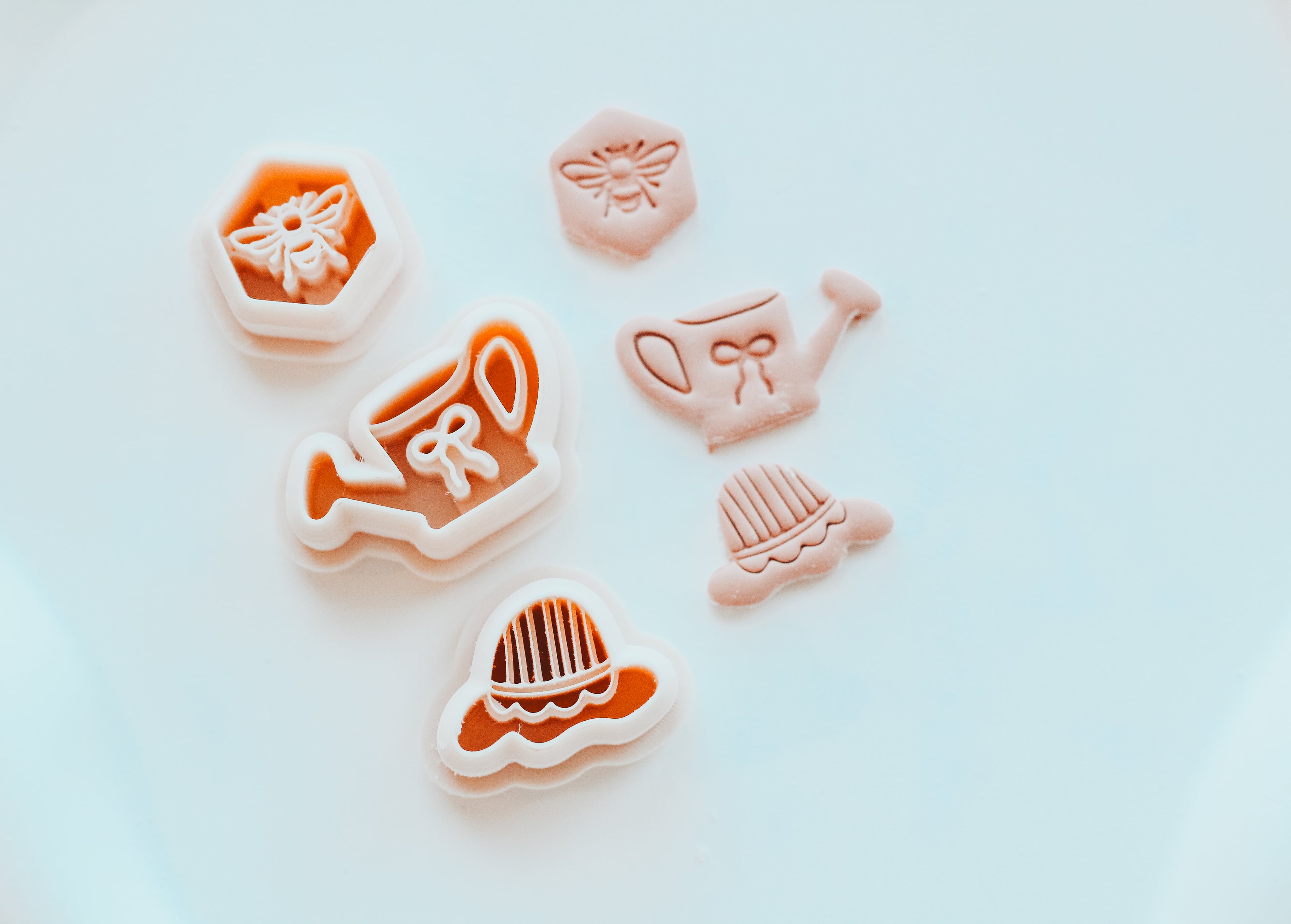 Honey Bee, Watering Can, Garden Hat CHARM CUTTERS - 0.2 NOZZLE NEEDED 3d model