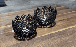 BROKEN EGGS TEALIGHT / EASTER TEA LIGHT / EGG / MODERN DECOR / DESIGNER / VORONOI 3d model