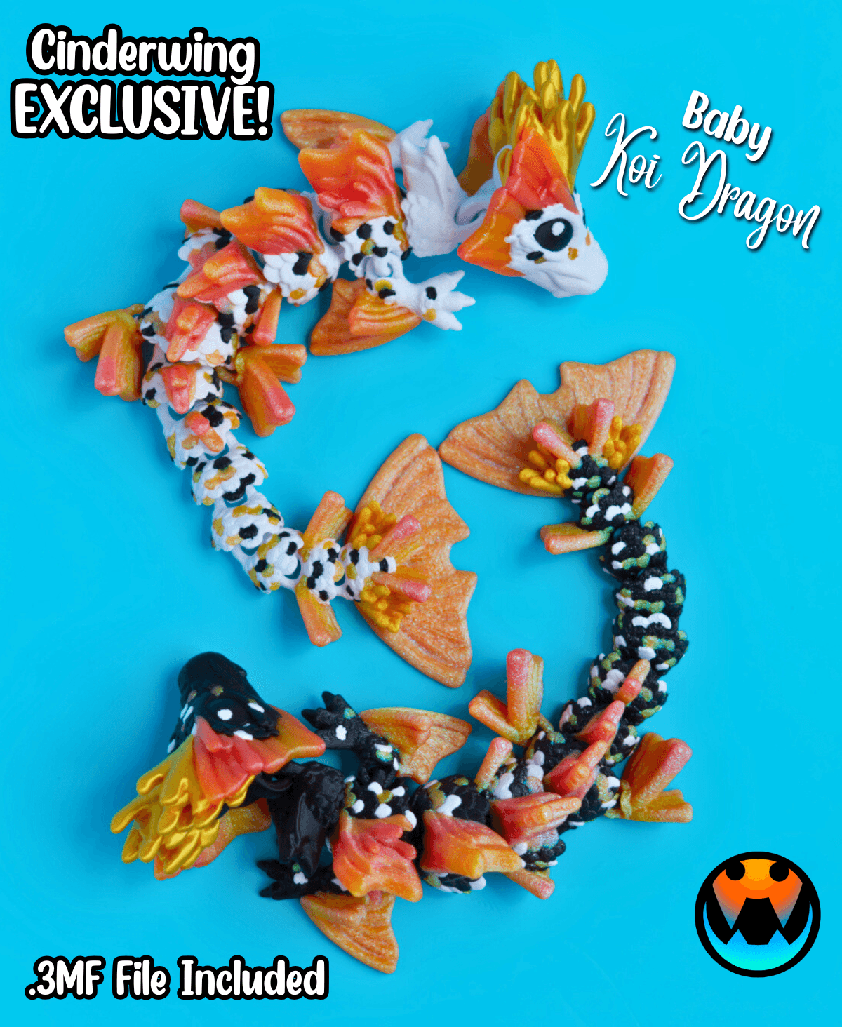 Baby Koi Dragon 3d model