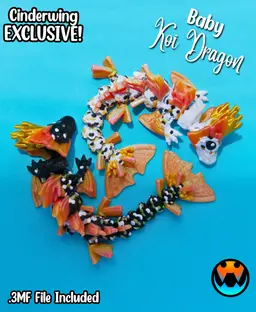 Baby Koi Dragon 3d model