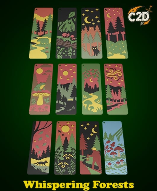 Whispering Forests Bookmarks 3d model