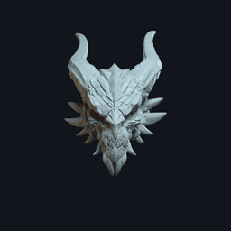 Dragon v1 Action Figure Head 3d model