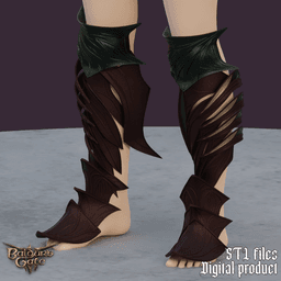 Fantasy Minthara Spidersilk Boots Plates Baldrurs Gate 3 STL 3d model