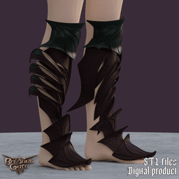 Fantasy Minthara Spidersilk Boots Plates Baldrurs Gate 3 STL 3d model