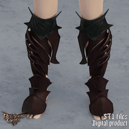 Fantasy Minthara Spidersilk Boots Plates Baldrurs Gate 3 STL 3d model