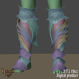Fantasy Minthara Spidersilk Boots Plates Baldrurs Gate 3 STL 3d model