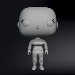 Free Funko Female Base Girl Power Shirt 3d model