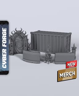 Titan Cry Terrain - With Free Cyberpunk Warhammer - 40k Sci-Fi Gift Ideas for RPG and Wargamers 3d model