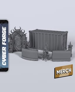 Titan Cry Terrain - With Free Cyberpunk Warhammer - 40k Sci-Fi Gift Ideas for RPG and Wargamers 3d model