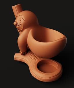 Sloth Hanging Planter | Animal Succulent Pot | Cute Sloth Garden Decor | 3D Printed Flower Pot 3d model