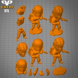 Star Wars Hunter Chibi STL for 3D Printing ChibiSTL 3DXM 3d model