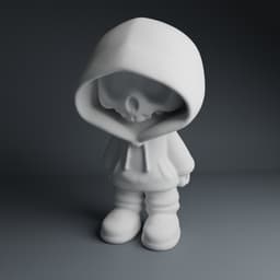 Skull Hoody Boy 3d model