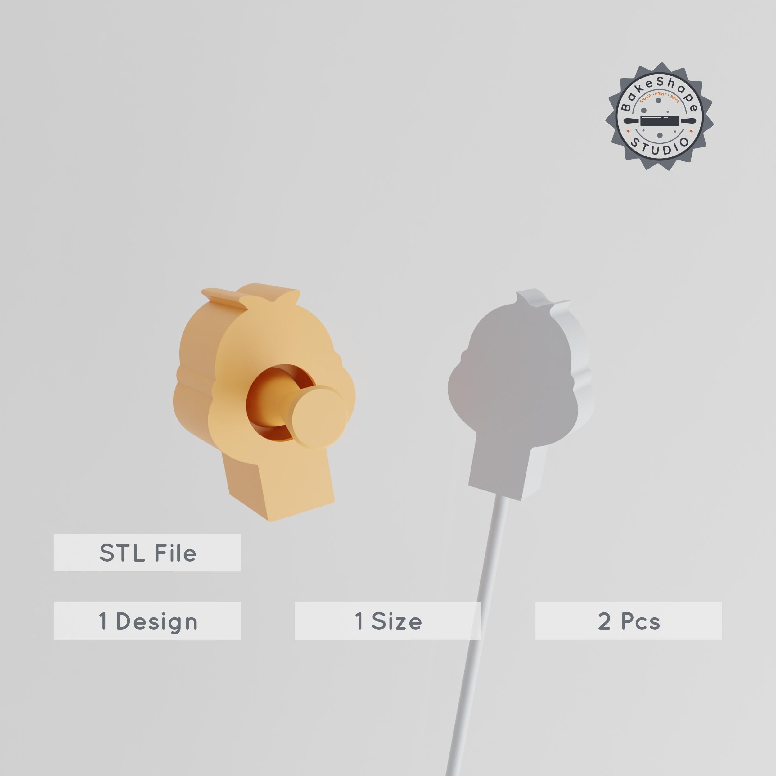 Ostrich Cake Pop Mold, 3D Printable, Bird-Themed Dessert Tool, Feathered Runner Shape, 2-Piece STL Set PRODUCT_2779 3d model