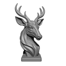 Mystical gazelle Minimalist Bust 3d model